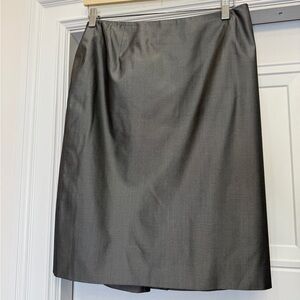 AKRIS silver metallic  Gray Women's mini skirt 12